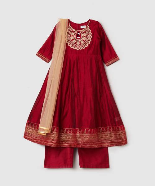 MAX Embroidered Kurta, Trouser/Pant & Dupatta Set