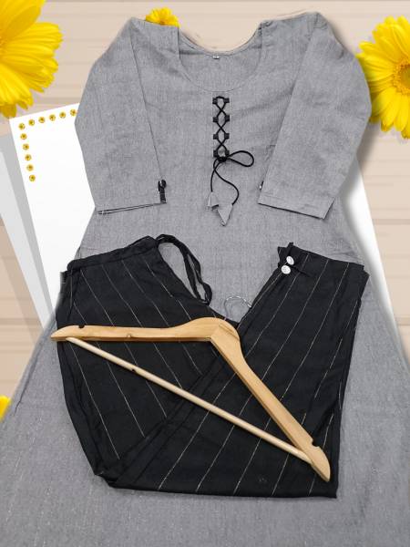 Stylish Fancy Cloth Striped Kurta, Trouser/Pant & Dupatta Set