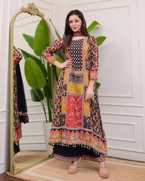 DHVIJA FASHION Self Design Kurta, Trouser/Pant & Dupatta Set
