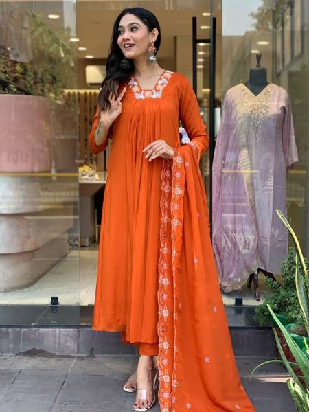 Nayasi Embroidered Kurta, Trouser/Pant & Dupatta Set