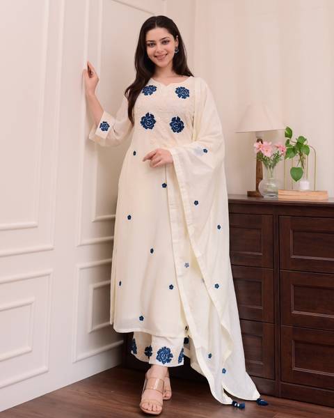tckty Women Kurti Pant Dupatta Set