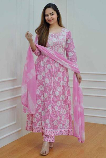 waheguru Embroidered Kurta, Salwar & Dupatta Set