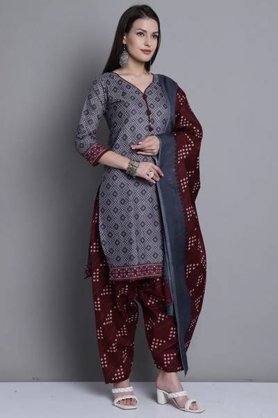 Wonder Weave Printed Kurta, Patiala & Dupatta Set