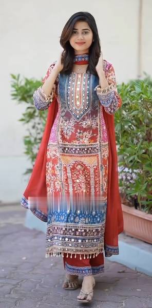 HB Fashion Self Design Kurta, Trouser/Pant & Dupatta Set