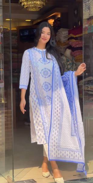 Royal Export Women Kurti Pant Dupatta Set