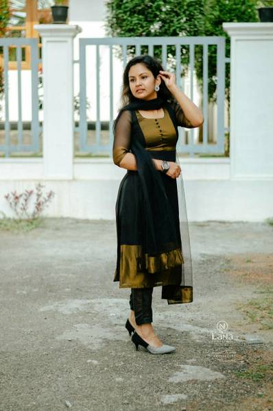 Angele Solid Kurta, Trouser/Pant & Dupatta Set