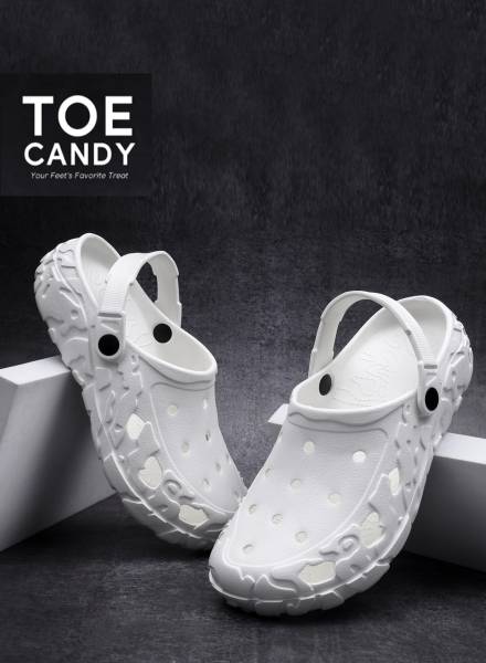 TOE CANDY White Men Clogs Slide Men Sandals