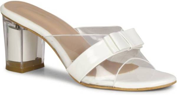MYRA Women White Heels