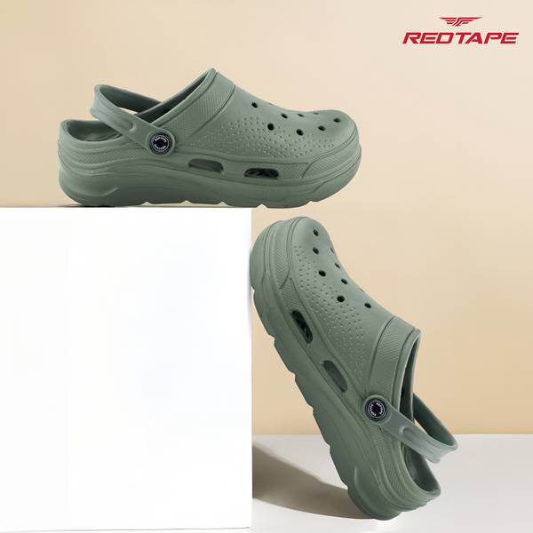 RED TAPE Men Olive Clogs