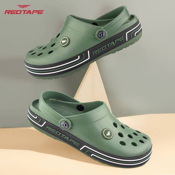 RED TAPE Men Olive Clogs