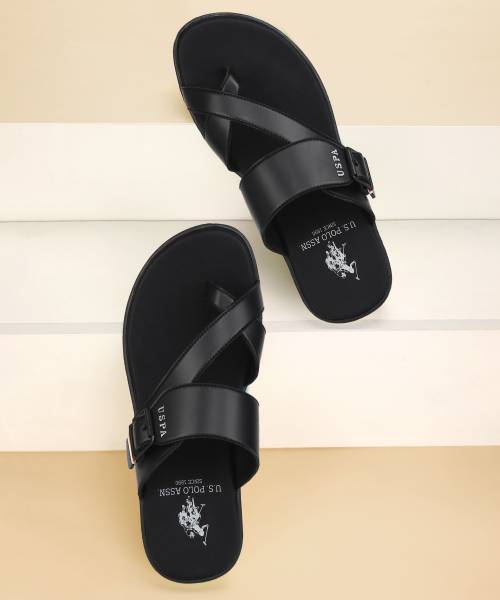 U.S. POLO ASSN. Men Black Sandals