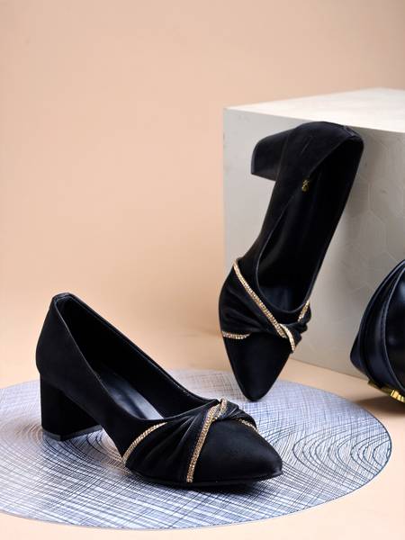 SHOETOPIA Girls Slip-on Heels