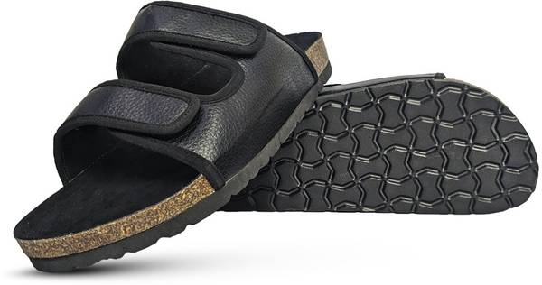 NoStrain Black Cork Sandals Comfortable,Lightweight,Casual,Outdoor Sandal Men Black Sandals
