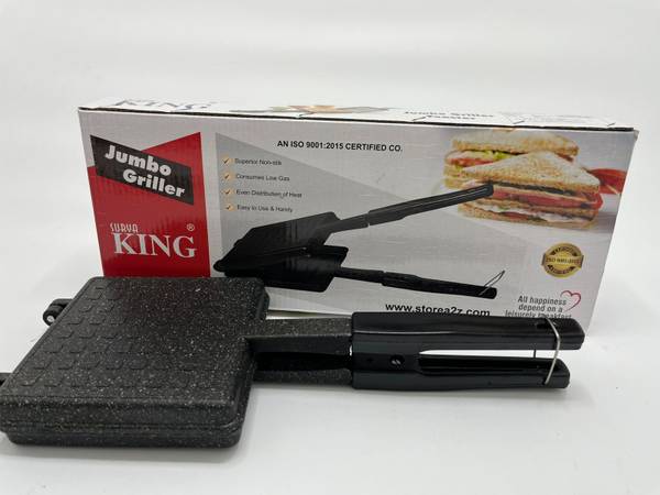Surya King by YES JUMBO Non Stick Gas Toaster Jumbo Gas Compatible Super Heavy Thickness Grill