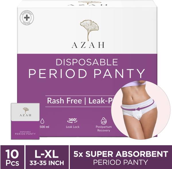 AZAH Period Panty Pad |L-XL (33-35 inch)| 5X Super Absorbent Panties | Sanitary Pad