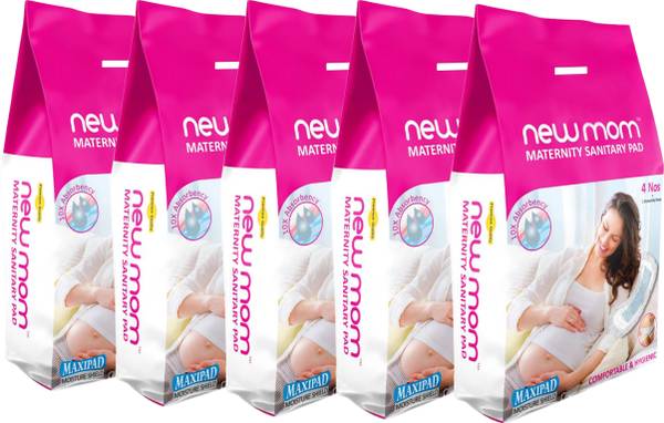 Newmom Maternity pad + pad Fixator (combo pack )- pack of 5*5 Sanitary Pad