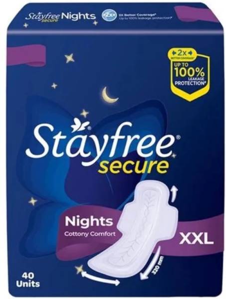 STAYFREE secure Night XXL-40 pads ( pack of 1 ) Sanitary Pad