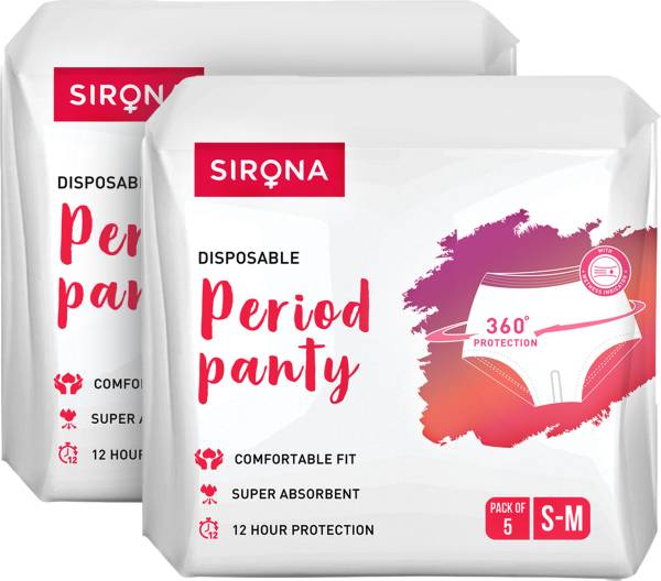 SIRONA Disposable Period Panties for Women (S-M) Sanitary Pad