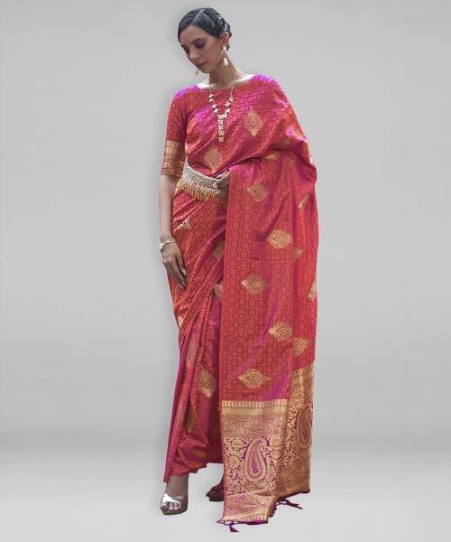 Sareemall Woven Banarasi Pure Silk Saree