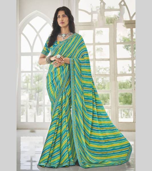 Laxmipati Sarees Printed Bollywood Chiffon Saree