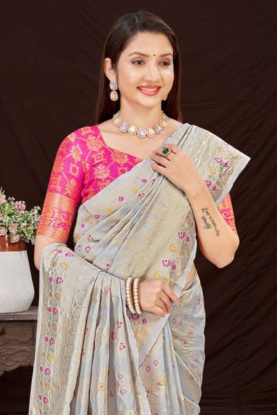 K SALIYA Woven Banarasi Jacquard Saree