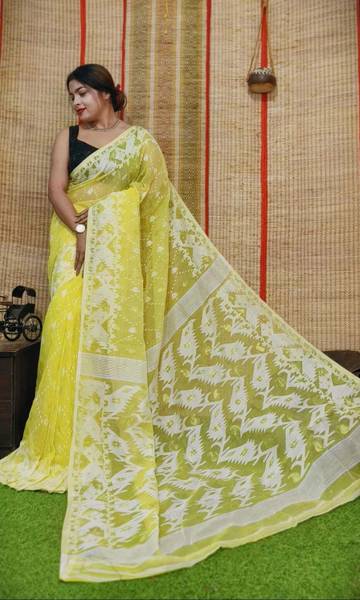 Mandalsaree Printed Jamdani Cotton Silk Saree