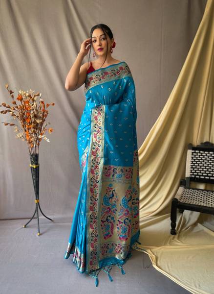 Tasrika Woven Paithani Pure Silk Saree