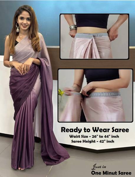 KDL Solid/Plain Bollywood Chiffon Saree