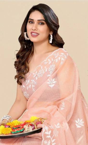 LUTAD FAB Embroidered Bollywood Art Silk Saree