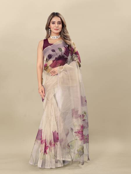 Kimisha Printed Bollywood Organza Saree