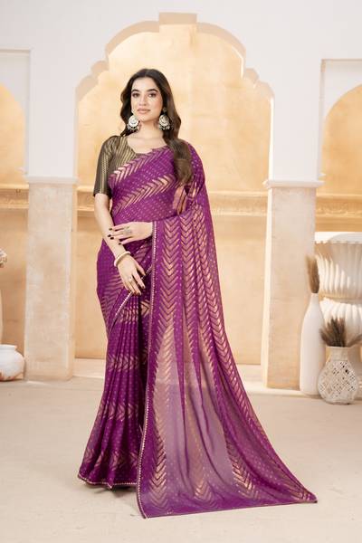 Naxora Printed Bollywood Georgette Saree