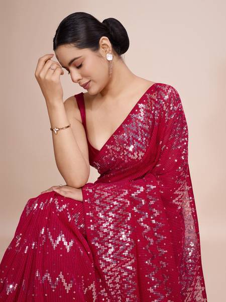 Clemira Embellished Bollywood Georgette Saree