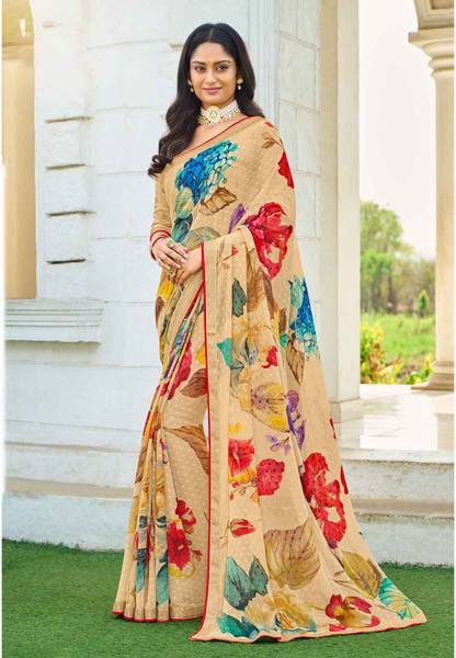 Laxmipati Sarees Printed Bollywood Chiffon Saree