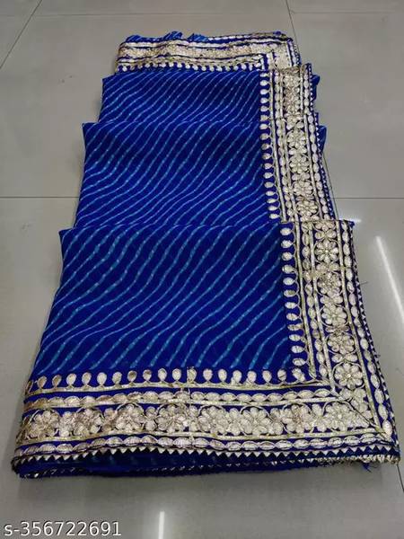 AARTI PRINTS Printed Leheria Georgette Saree