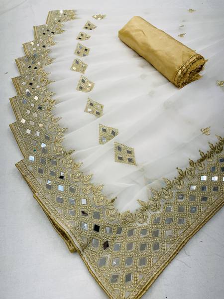 Disha Fashion Embroidered Banarasi Georgette Saree