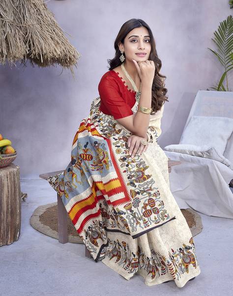 YASHIKA Printed Daily Wear Art Silk Saree