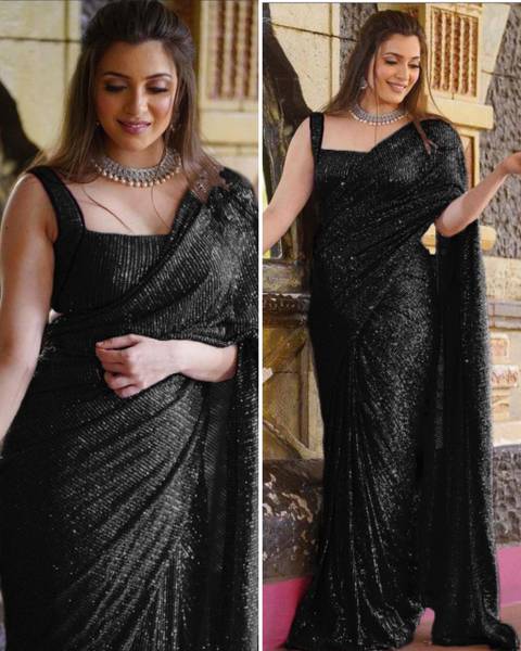 Bhojal Creation Embroidered, Embellished Bollywood Georgette Saree