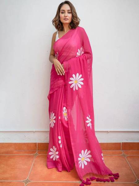 SJY Digital Print Bollywood Linen Saree