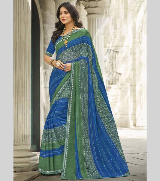 Laxmipati Sarees Printed Bollywood Chiffon Saree