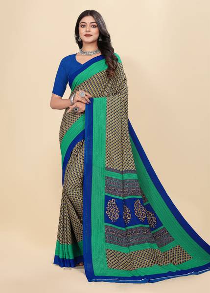 Printed Daily Wear Crepe Saree