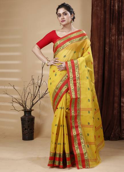 Bong ButiQ Woven Tant Pure Cotton Saree