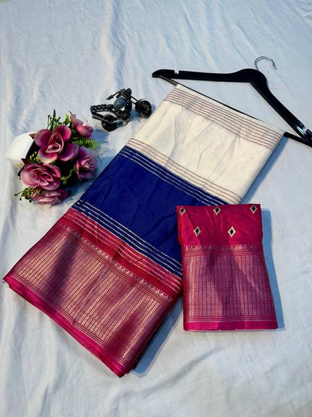 RAAVIENTERPRISE Embellished Bollywood Silk Blend Saree