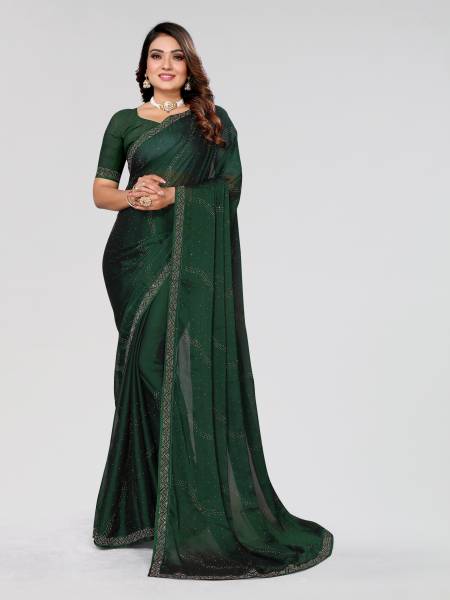 Madhur milan Embellished Bollywood Satin Saree