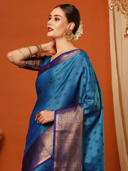 WINKLECART Woven Mysore Handloom Pure Silk Saree