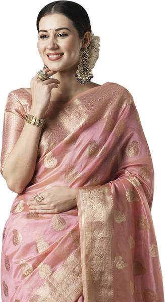 Akhilam Woven Banarasi Organza Saree