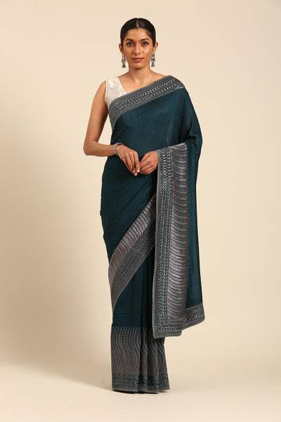 Mohey Embroidered Bollywood Art Silk Saree