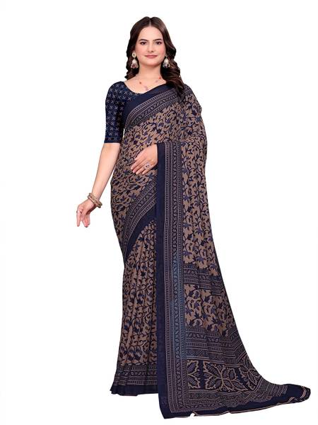 Kanooda Prints Printed Daily Wear Georgette Saree