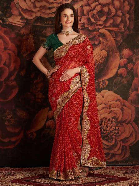 Bandhej best sale georgette sarees