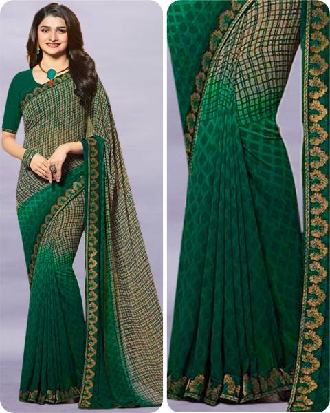 V And V Shop Printed Daily Wear Georgette Saree