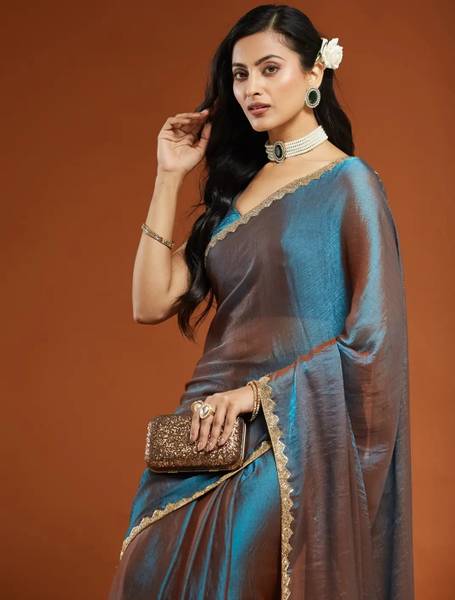 Nxika Embellished Bollywood Tissue Saree
